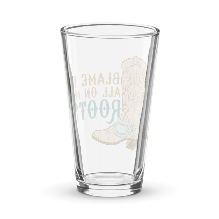 Blame My Roots Boots 16oz Classic Pint Glass