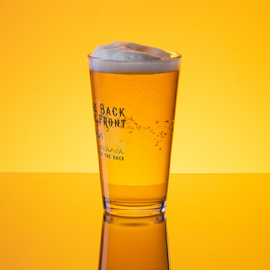 Pickle Back in the Front, Spurs Spinnin' in the Back Classic Pint Glass