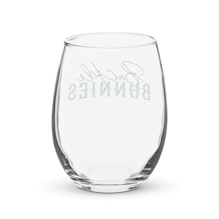 Buckle Bunnies Stemless 15 oz Wine Glass