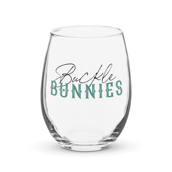 Buckle Bunnies Stemless 15 oz Wine Glass