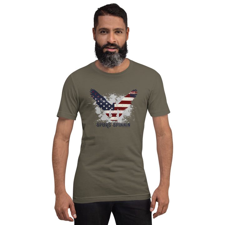 Spurs Spinnin American Flag Eagle Tee