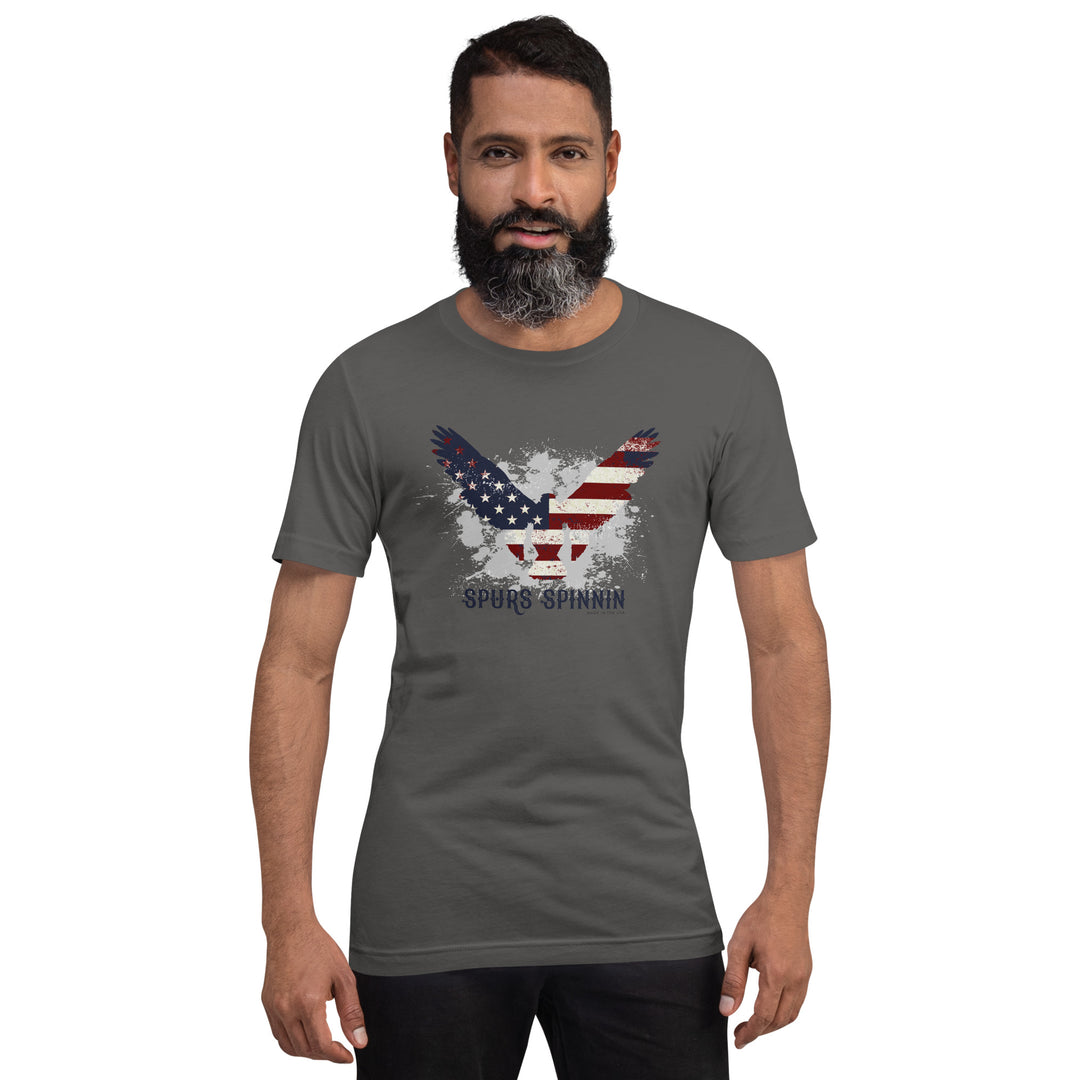 Spurs Spinnin American Flag Eagle Tee