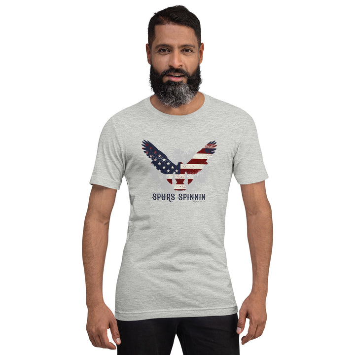 Spurs Spinnin American Flag Eagle Tee