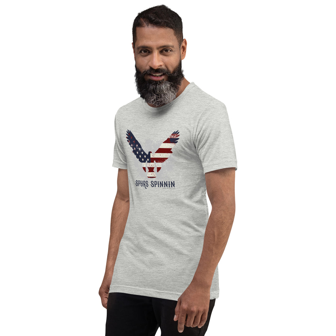 Spurs Spinnin American Flag Eagle Tee