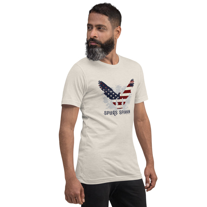 Spurs Spinnin American Flag Eagle Tee