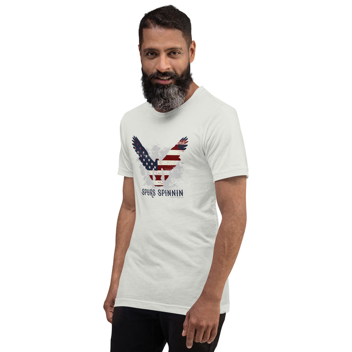 Spurs Spinnin American Flag Eagle Tee