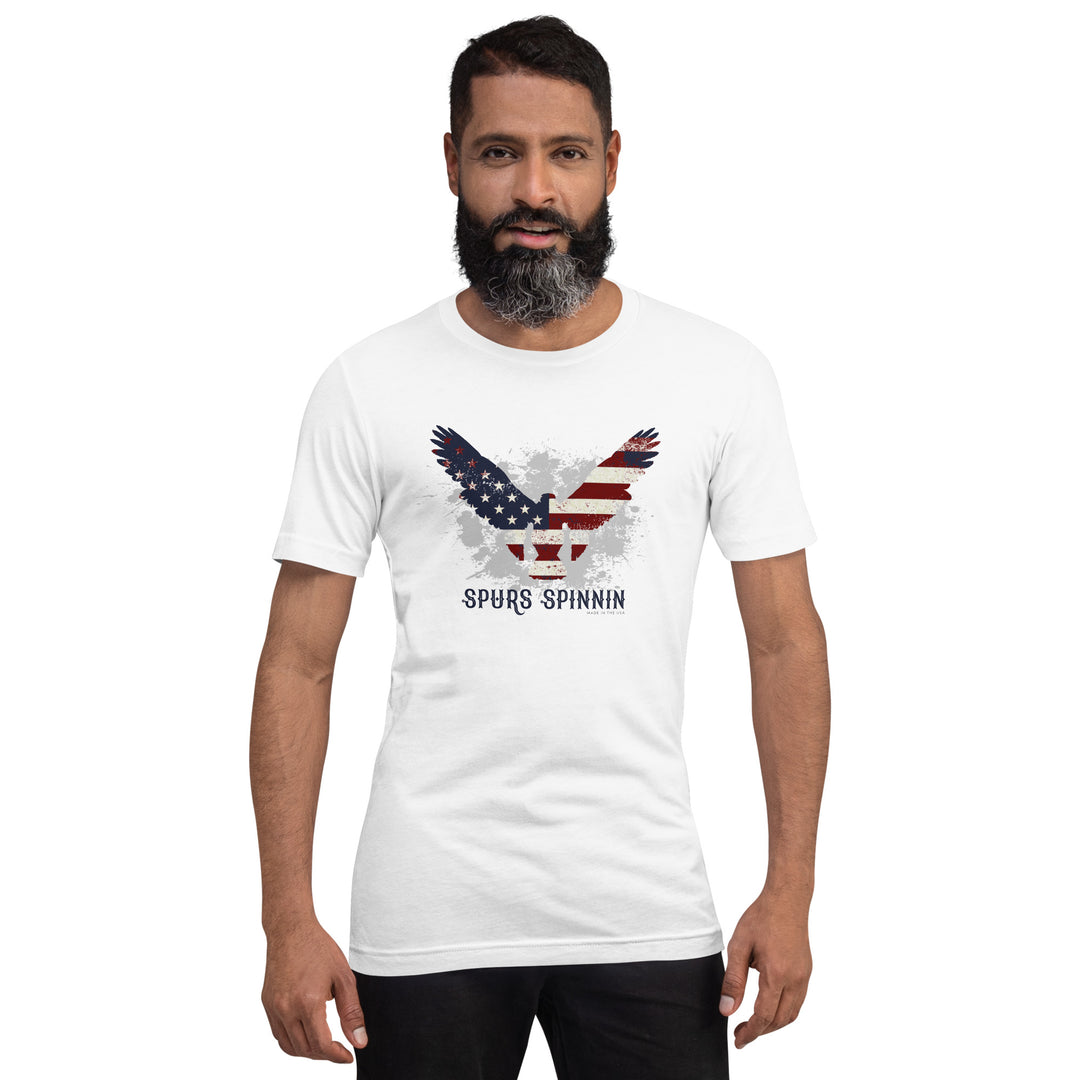 Spurs Spinnin American Flag Eagle Tee