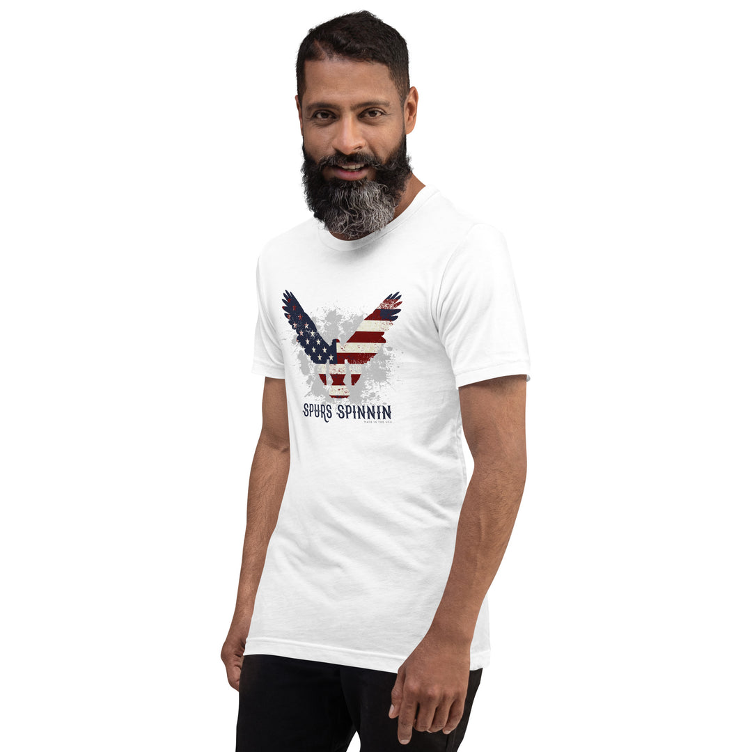 Spurs Spinnin American Flag Eagle Tee