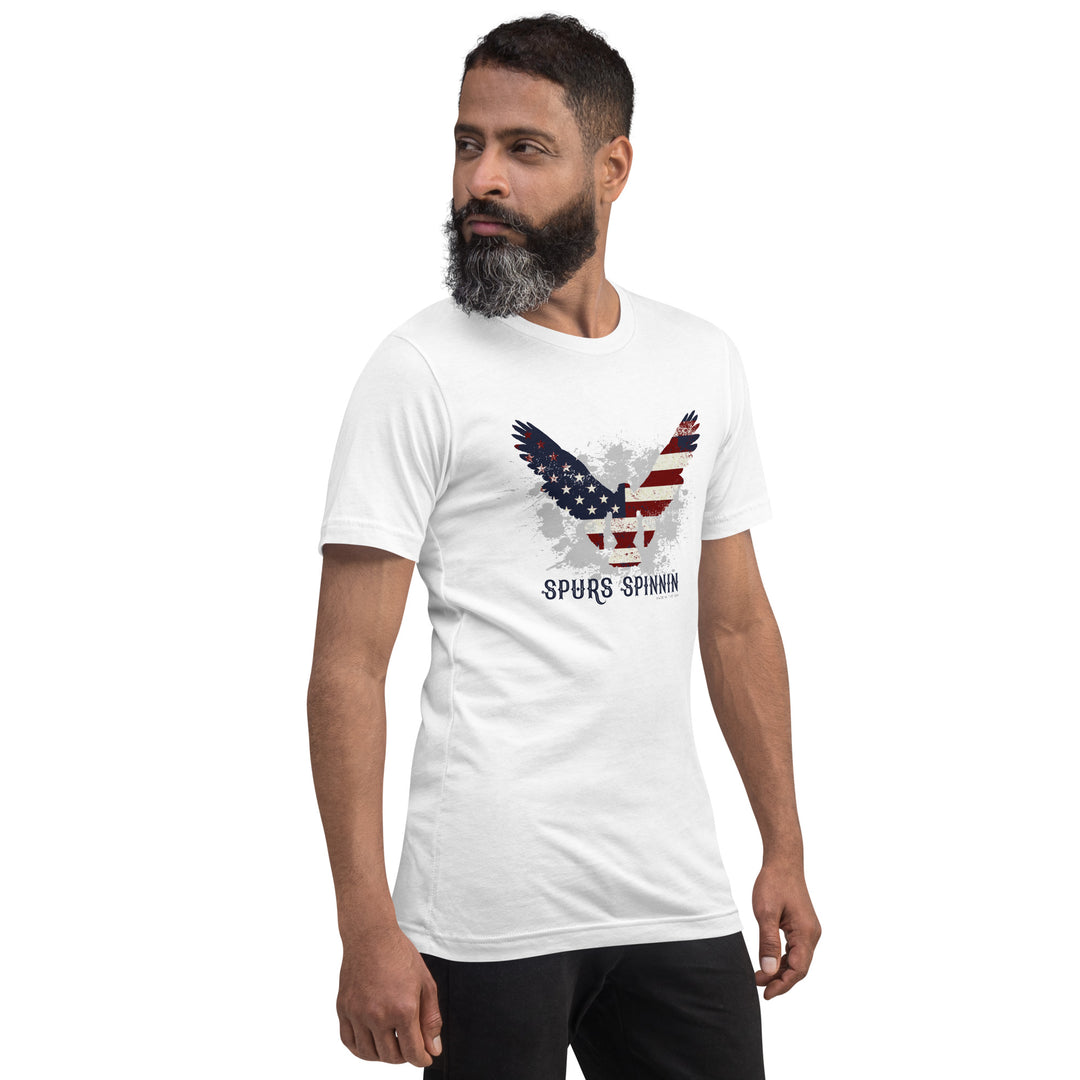 Spurs Spinnin American Flag Eagle Tee