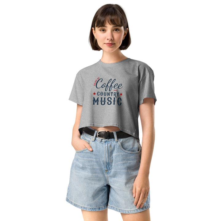 "Fueled by Coffee & Country Music" Classic Crop Top