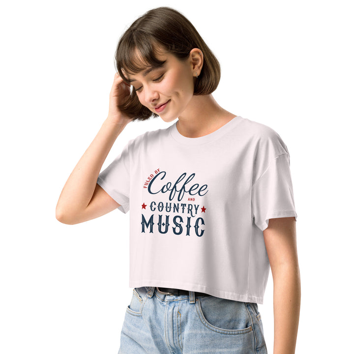 "Fueled by Coffee & Country Music" Classic Crop Top